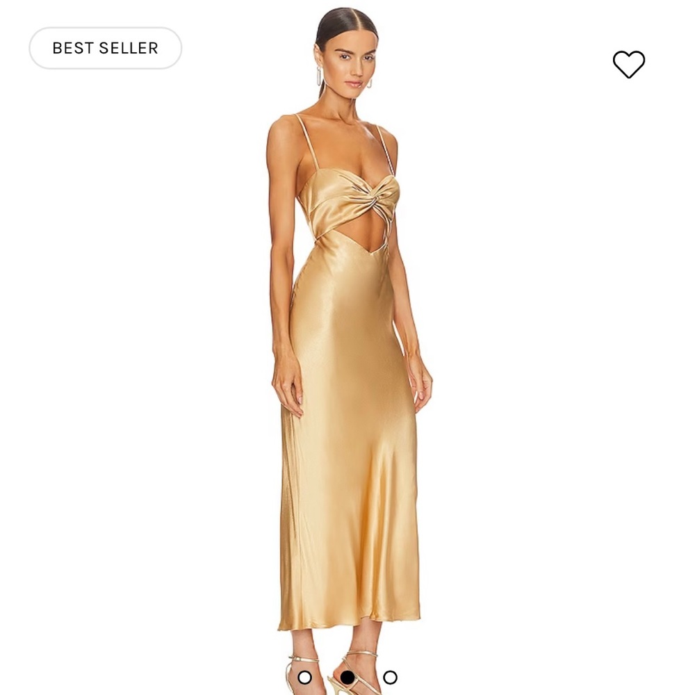 Shona Joy Oliviera Twist Front Midi Dress in Taffy